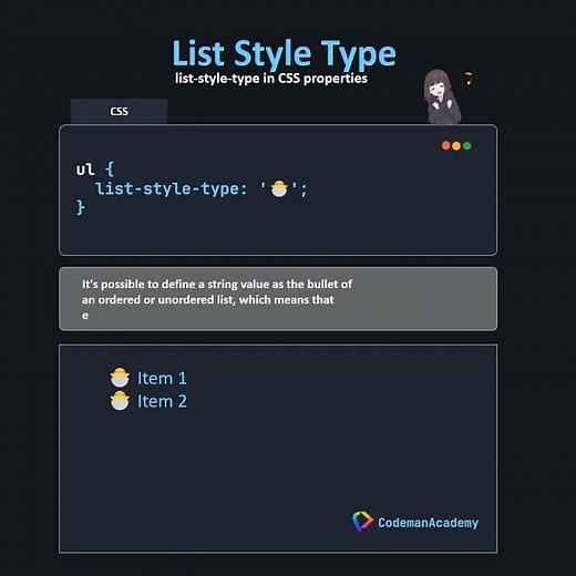 List Style Type in CSS 🚀