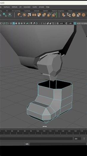 From cube to Robot 🤖, easy maya modeling #maya #shortscreator