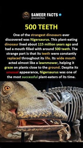 DINOSAUR THAT HAD 500 TEETH 😱