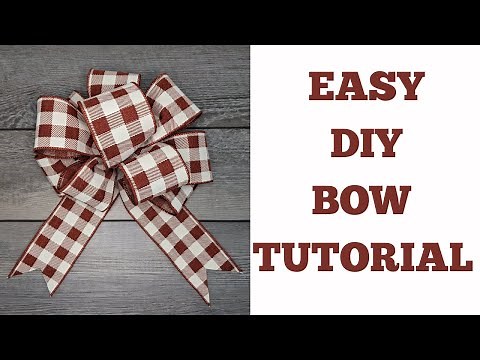 EASY BOW TUTORIAL | Perfect for Wreaths, Door Hangers, Decor, Fall, and Christmas!