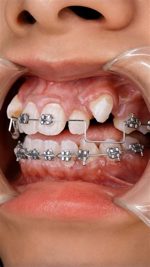 It's hard to believe, but braces really work. #braces #orthodontist #orthodontics #brackets #dentist