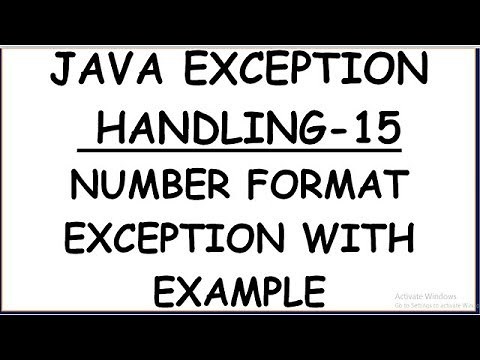 NumberFormatException example in java