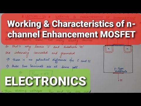 Working & Characteristics of n-channel ENHANCEMENT MOSFET | ELECTRONICS | Lecture-14 | 6th Semester