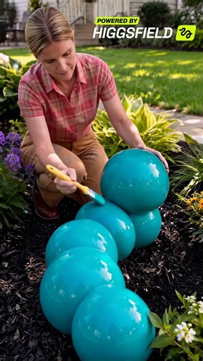 Easy DIY Garden Caterpillar Statue 🏡🐛 #GardenIdeas #CraftProject