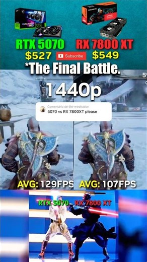 RTX 5070 vs RX 7800 XT: A Duel To The Death in 1440p? 🤔 (No One Asked, Ep.35)