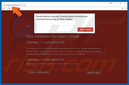 Google Security Warning Scam