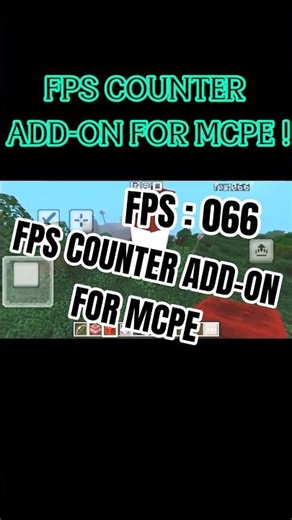 FPS COUNTER ADD-ON FOR MCPE | #minecraft #fps #counter #mcpe #pocketedition #addonmcpe |