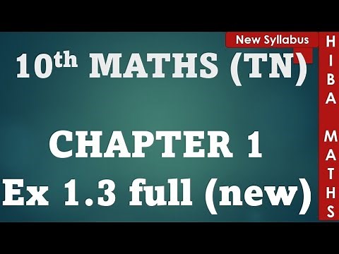 10th maths chapter 1 exercise 1.3 full answers tn samacheer