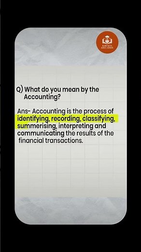 Introduction to Accounting | Class 11 #education #accountants #accountingbasics