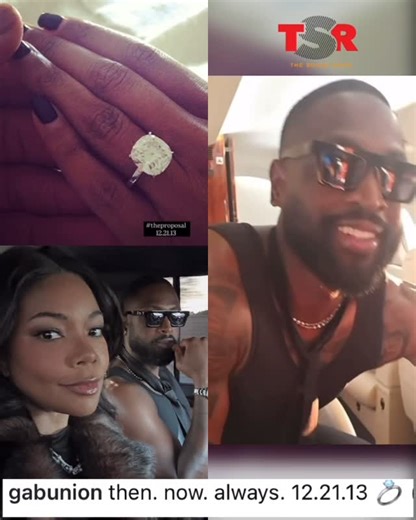The Shade Room on Instagram: "#TSRAnniversariez: Time flies! 🥹 #GabrielleUnion and #DwyaneWade celebrate 12 years of engagement. 💍❤️ (✍🏾: #TSRStaffLG)"