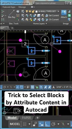 Trick to Select Blocks by Attribute Content in Autocad