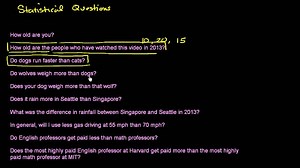 Statistical and non statistical questions