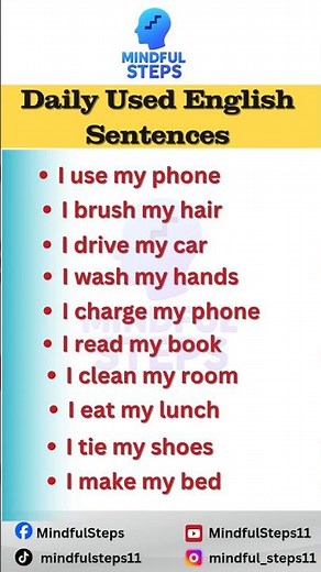 💯10 Daily routine in English|learn Easy daily English phrases|simple English #dailyroutine#speakfast