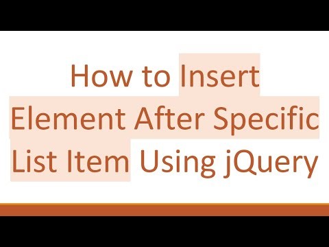 How to Insert Element After Specific List Item Using jQuery