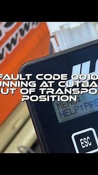 Fault Code 0010: Running at Cutback - Out of Transport Position | JLG Electric Scissor Lift