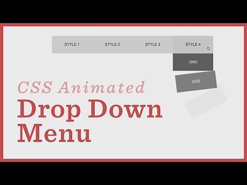 Drop Down Menu — CSS Animations
