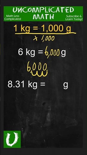 How To Convert Kilograms To Grams | kg to g | #shorts #maths #mathtricks