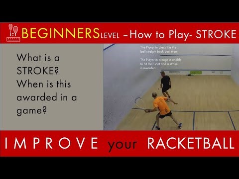 Racketball beginners How to play the game - What's a Stroke?