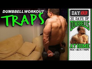 Home Trap Workout with Dumbbells | 30 Days to Build Pecs, Delts & Trap Muscles - Dumbbells Only!