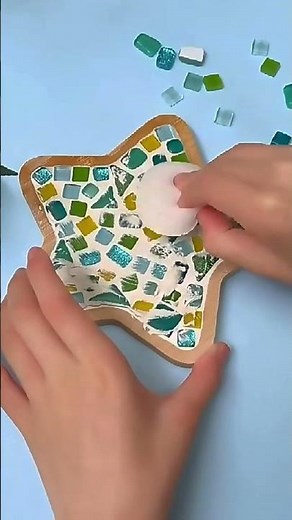 Colorful mini glass mosaic coasters diy art crafts mosaic kit