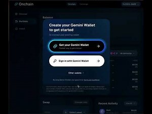 How to Setup your Gemini onchain Wallet