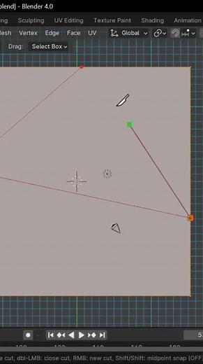 how to use the knife tool in blender #3dblendered #tutorial #blender #3d #blender3d #animation#tips