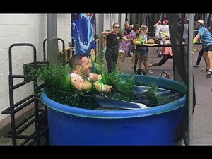 Filling a dunk tank with slime!