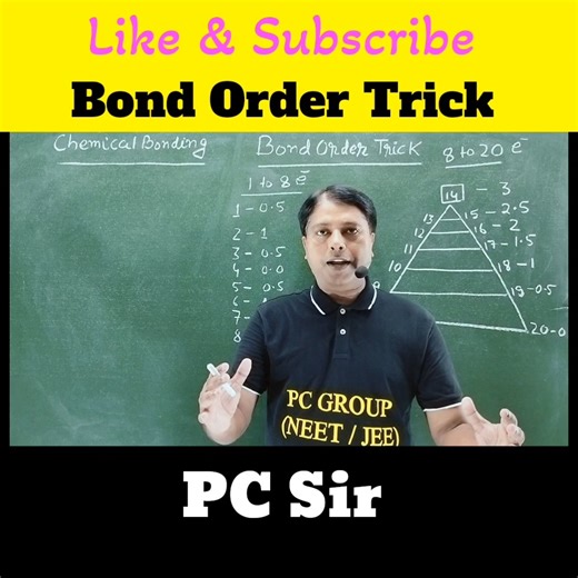 🔥Bond Order Trick #neet2026 #jee2026 #shorts #viral