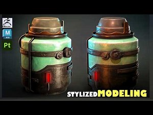 Stylized Sci-Fi Canister in Autodesk Maya 2025, Zbrush, Substance Painter