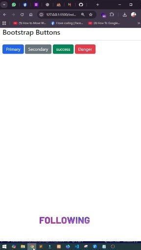 Bootstrap Basic Buttons Explained FAST! 😱💻🔥 Learn all the basic Bootstrap button types in seconds! btn-primary, btn-secondary, btn-success, btn-danger, btn-warning, btn-info, btn-light, btn-dark — One quick reel to understand how each button looks and where to use them. Perfect for beginners and developers—Save this! 🔥 #bootstrap #webdevelopment #viralshorts #Facebookcreator #trendingpost | Developer Creation