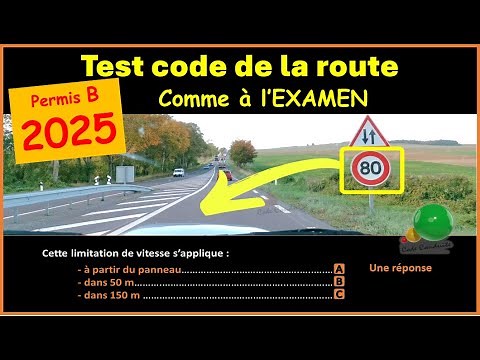 TEST 5 code de la route 2025 conforme à la nouvelle réforme GRATUIT
