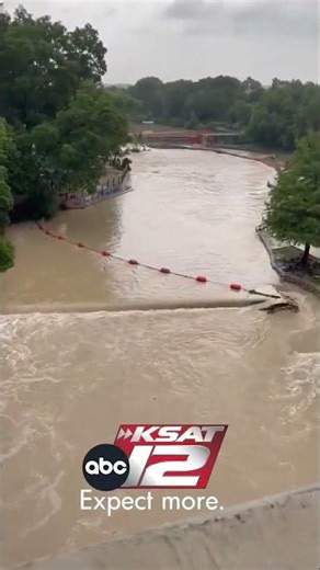HIGH WATERS- Here's a look at the Comal River near the tube chute at Prince Solms Park