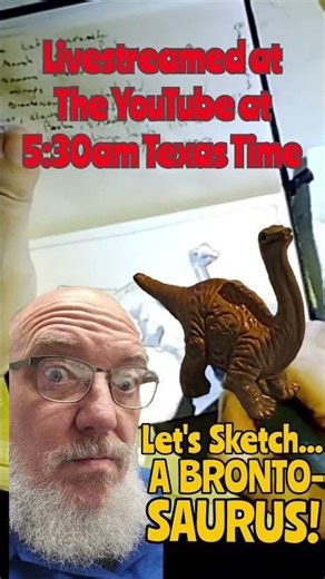 Baby Brontosaurus Sketch timelapse art demo