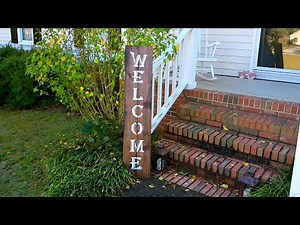 DIY Wooden WELCOME sign. Projects that sell. Easy weekend project. Front porch sign.
