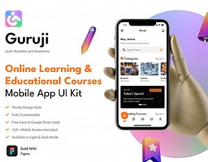 Online Learning & Education Mobile App Figma UI Kit - Ashvin Panchani