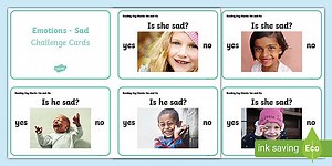 Feelings and Emotions - Sad Challenge Cards