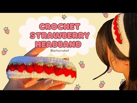Crochet Strawberry Headband 🍓 | Easy Tutorial for Beginners | Strawberry Crochet Series Ep. 1
