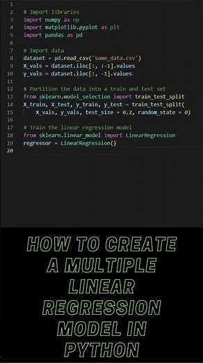 Multiple linear regression model in python