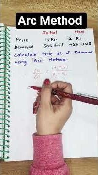 Price Elasticity Of Demand- Arc Method #priceelasticity #elasticityofdemand #ugcnet2025 #economics
