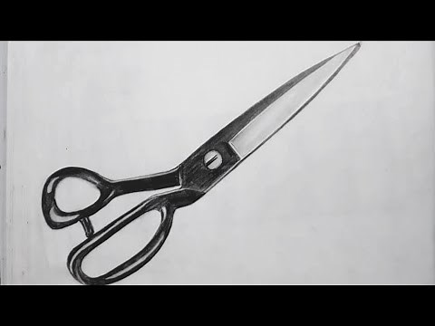 How to draw scissors step by step very easy
