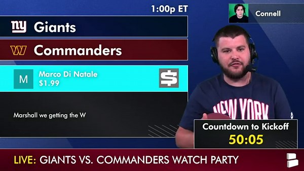 Giants vs. Commanders Live Streaming Scoreboard, Free Play-By-Play, Highlights | NFL Week 1