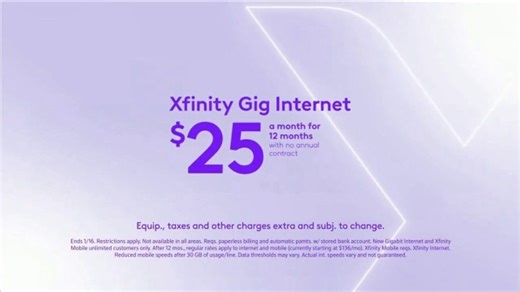 XFINITY TV Spot, 'Kick Off the New Year With Gig Speed: $25'