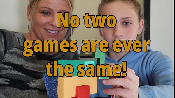 Continuum Games Build Up: The Classic Block Stacking Game 20 Block Tumbling Tower Balancing Game 2-6 Players Ages 8 and Up