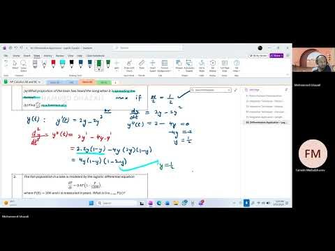 36. Differentiation Application – Logistic Equation