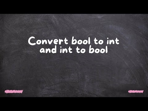 Convert bool to int and int to bool