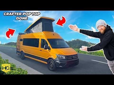 VW Crafter / Man TGE Atek Pop top roof DONE! Van tour