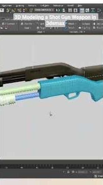 3D Modeling a Shot Gun Weapon in 3dsmax | How to Model it #3d #gameassets