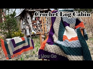 Left Hand: Log Cabin Crochet Corner to Corner C2C Stitch Blanket
