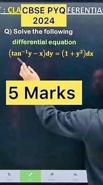Q) Solve the followingdifferential equation(tan-¹y - x)dy = (1 + y²)dx #cbse2024 #maths #cbse #class