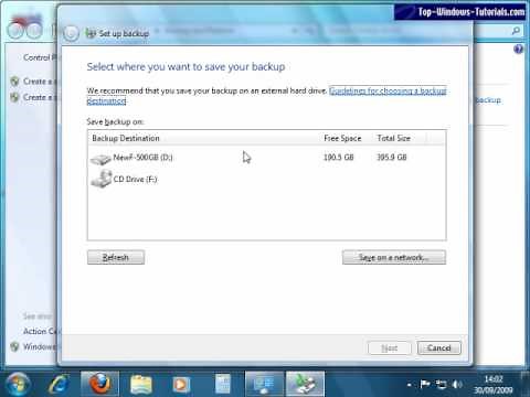 The Windows 7 backup utility - Tutorial 1